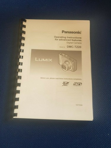 Panasonic dmc tz20 manuale - dmc-tz20,